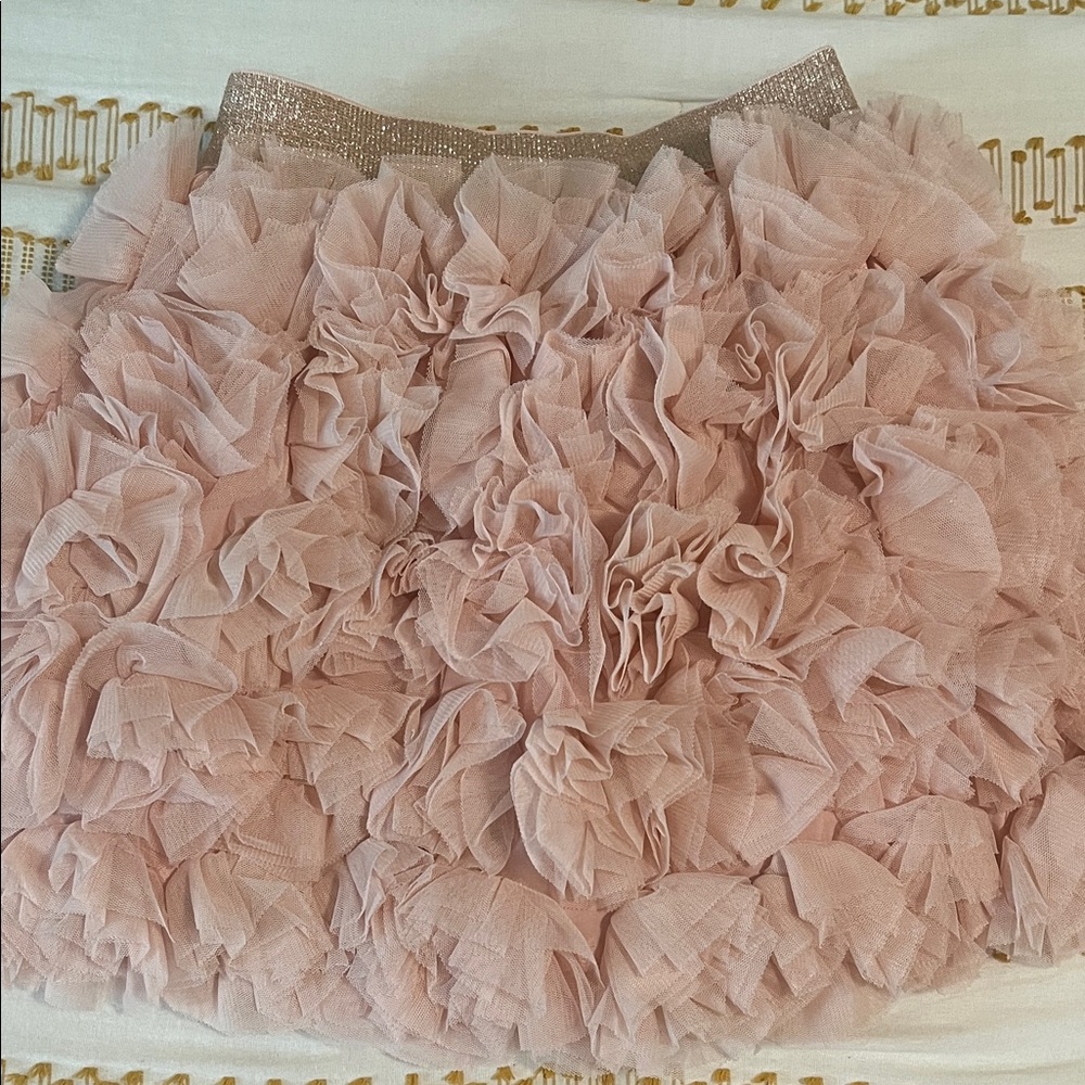Mini Boden Pink Tulle Ruffled Skirt